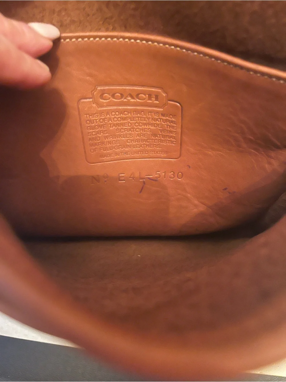 Coach Brown Leather Messenger Bag with Brass Turn-Lock. # E4L-5130